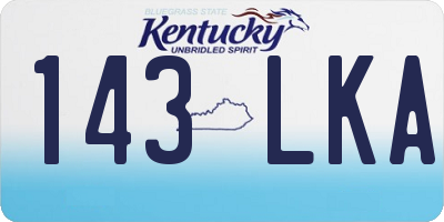KY license plate 143LKA