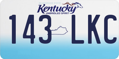 KY license plate 143LKC