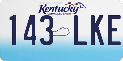 KY license plate 143LKE