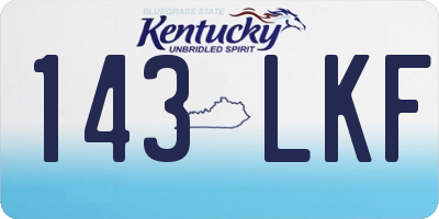 KY license plate 143LKF