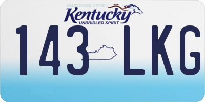 KY license plate 143LKG
