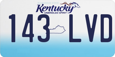 KY license plate 143LVD