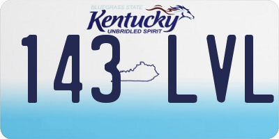 KY license plate 143LVL