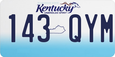 KY license plate 143QYM