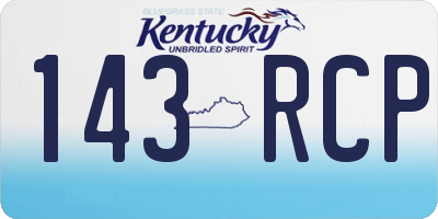KY license plate 143RCP