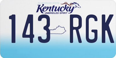 KY license plate 143RGK