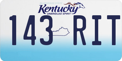 KY license plate 143RIT