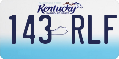 KY license plate 143RLF