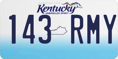 KY license plate 143RMY