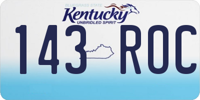 KY license plate 143ROC