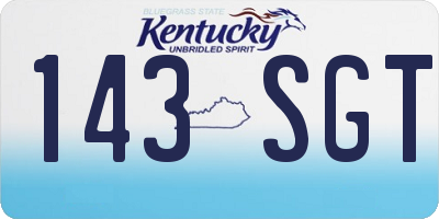 KY license plate 143SGT