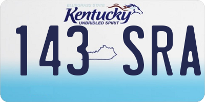 KY license plate 143SRA