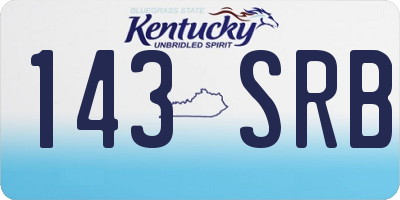 KY license plate 143SRB