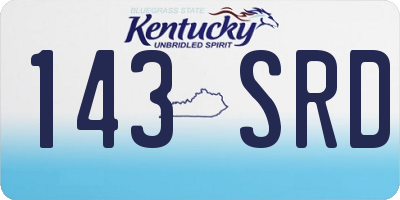 KY license plate 143SRD