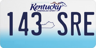 KY license plate 143SRE