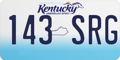 KY license plate 143SRG