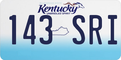 KY license plate 143SRI