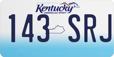 KY license plate 143SRJ