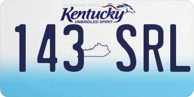 KY license plate 143SRL
