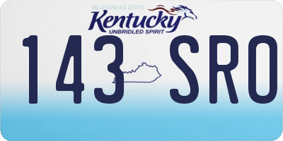 KY license plate 143SRO