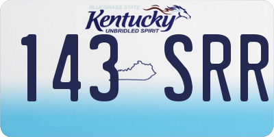 KY license plate 143SRR