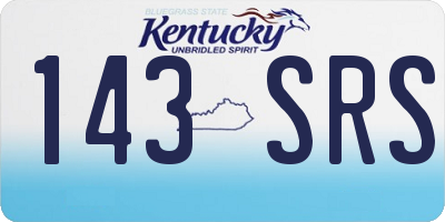 KY license plate 143SRS