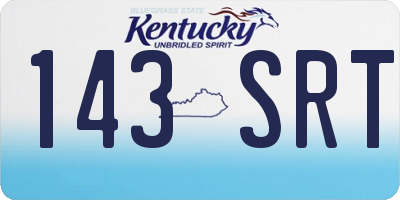 KY license plate 143SRT