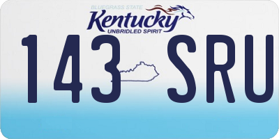 KY license plate 143SRU