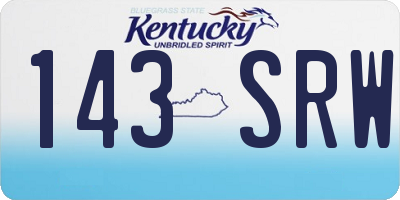 KY license plate 143SRW
