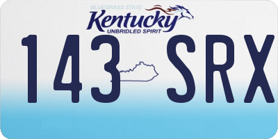 KY license plate 143SRX