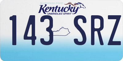 KY license plate 143SRZ