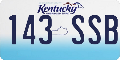 KY license plate 143SSB