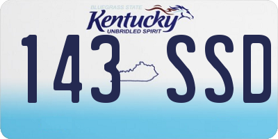 KY license plate 143SSD
