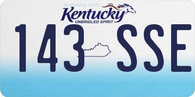 KY license plate 143SSE