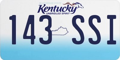 KY license plate 143SSI