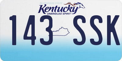 KY license plate 143SSK