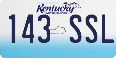 KY license plate 143SSL