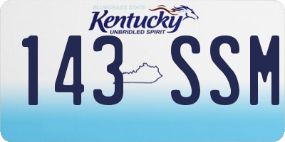KY license plate 143SSM