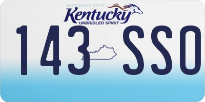 KY license plate 143SSO
