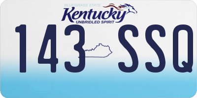 KY license plate 143SSQ