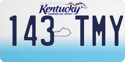 KY license plate 143TMY