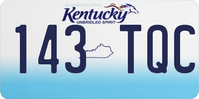 KY license plate 143TQC