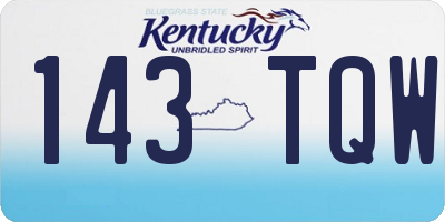 KY license plate 143TQW