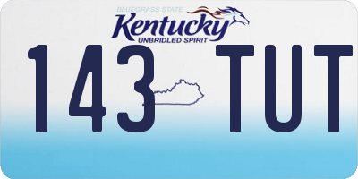 KY license plate 143TUT