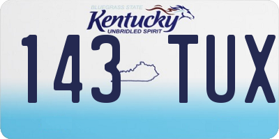 KY license plate 143TUX