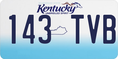 KY license plate 143TVB