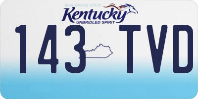 KY license plate 143TVD