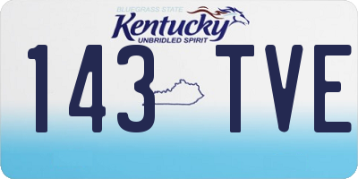 KY license plate 143TVE