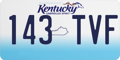 KY license plate 143TVF