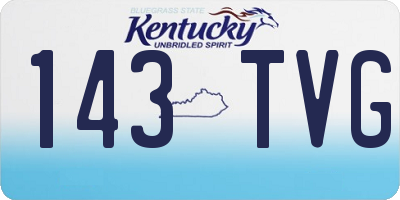 KY license plate 143TVG
